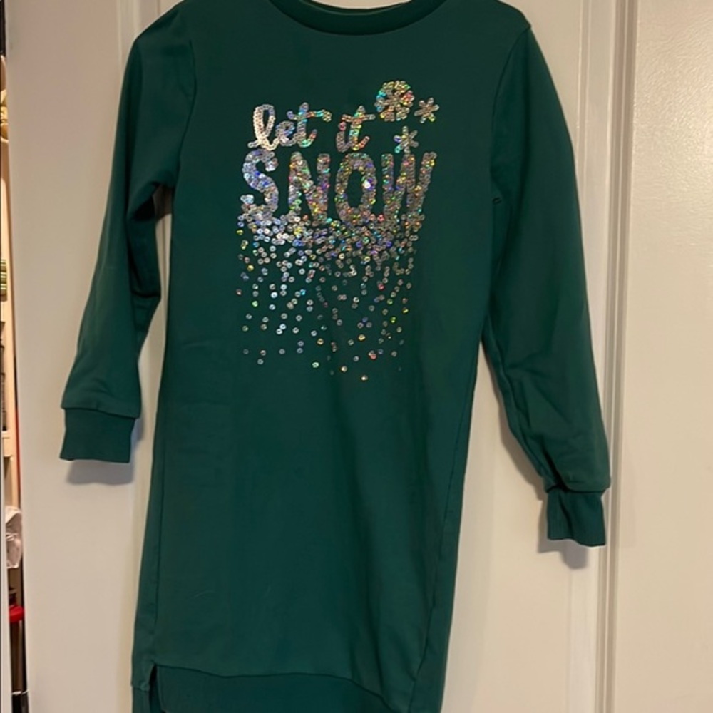 Kids Green 'Let it Snow' Long Sleeve Top